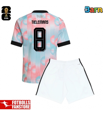 Belgien Youri Tielemans #8 Bortatröja Barn VM 2026 Kortärmad (+ Korta byxor)